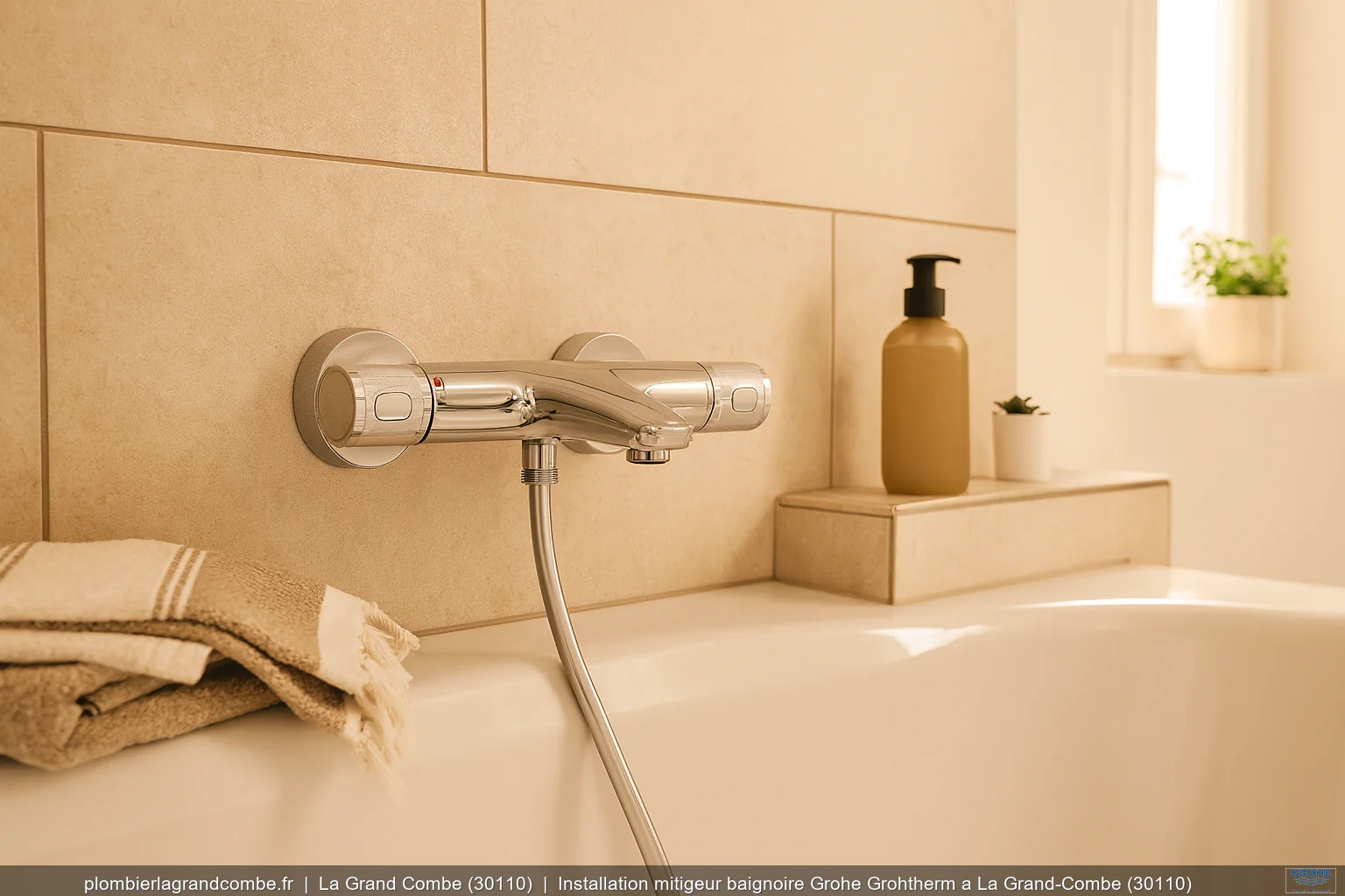 Installation mitigeur baignoire Grohe Grohtherm a La Grand-Combe (30110)
