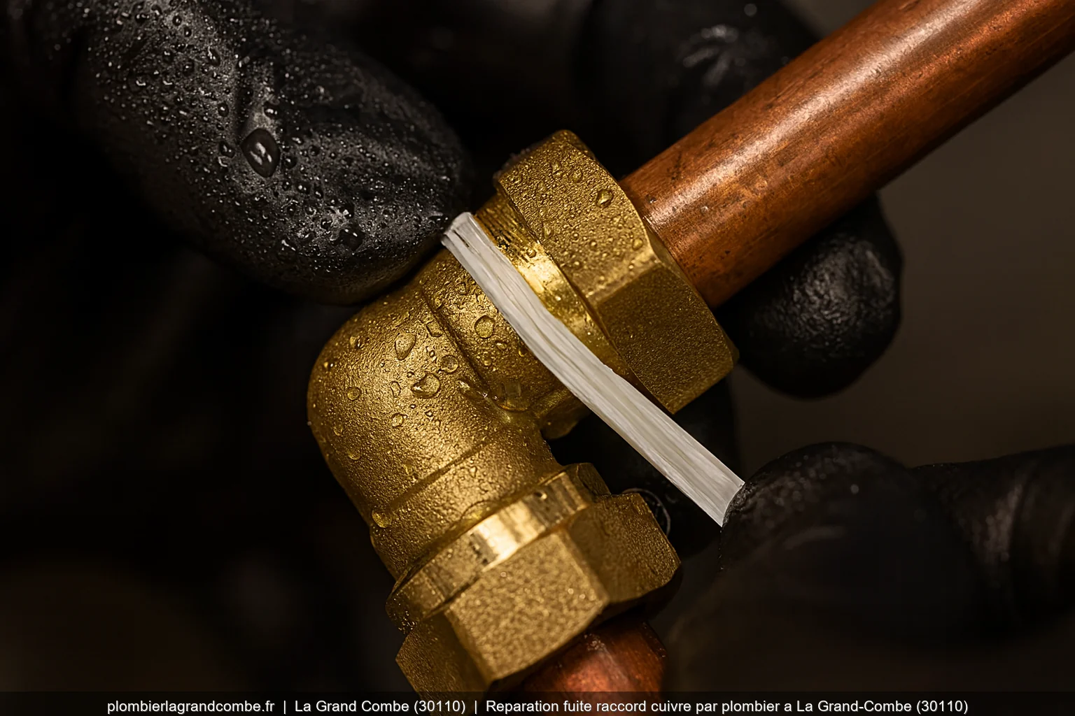Reparation fuite raccord cuivre par plombier a La Grand-Combe (30110)